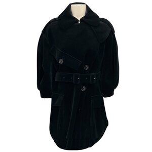 Simone Rocha Black Velvet Coat